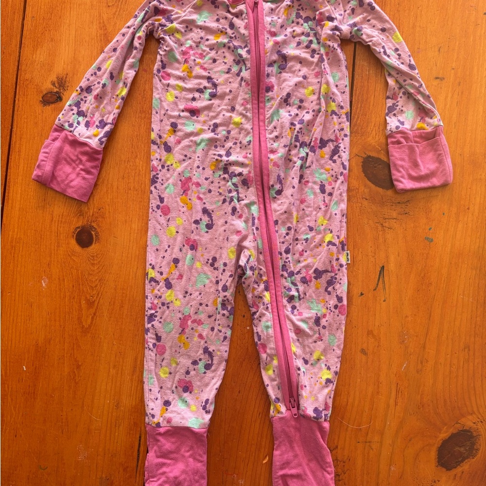 Little Sleepies Pink Splash Footie Pajama